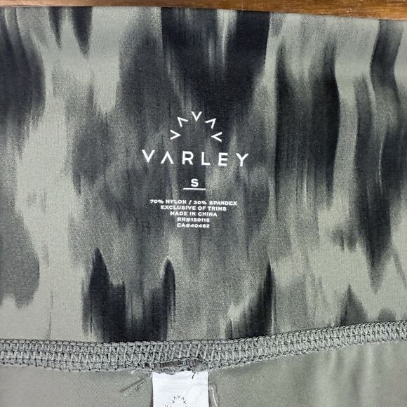 Varley Gray Animal Print Watercolor Luna 7/8 Leggings Women's Size S Athleisure - Picture 3 of 9
